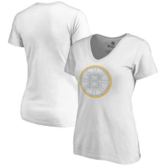 Boston Bruins Women's Whiteout V-Neck T-Shirt