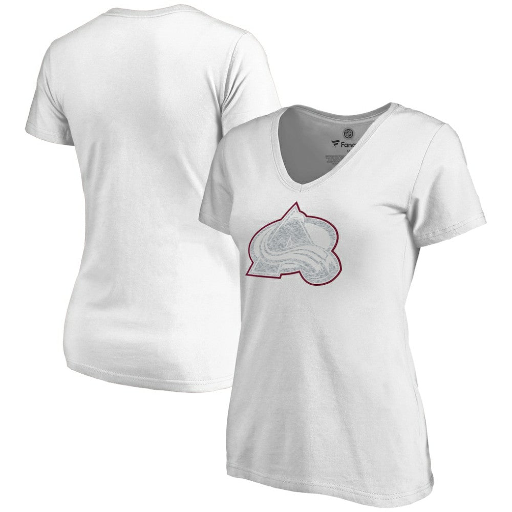 Colorado Avalanche Women's Whiteout V-Neck T-Shirt