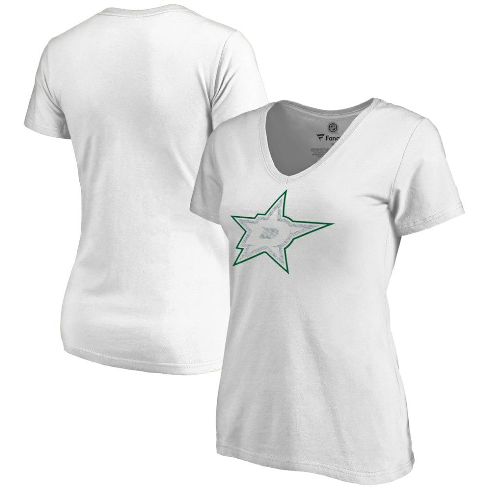 Dallas Stars Women's Whiteout V-Neck T-Shirt