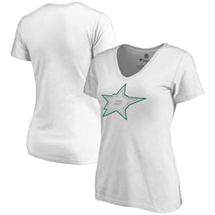 Dallas Stars Women's Whiteout V-Neck T-Shirt