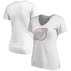 New Jersey Devils Women's Whiteout V-Neck T-Shirt