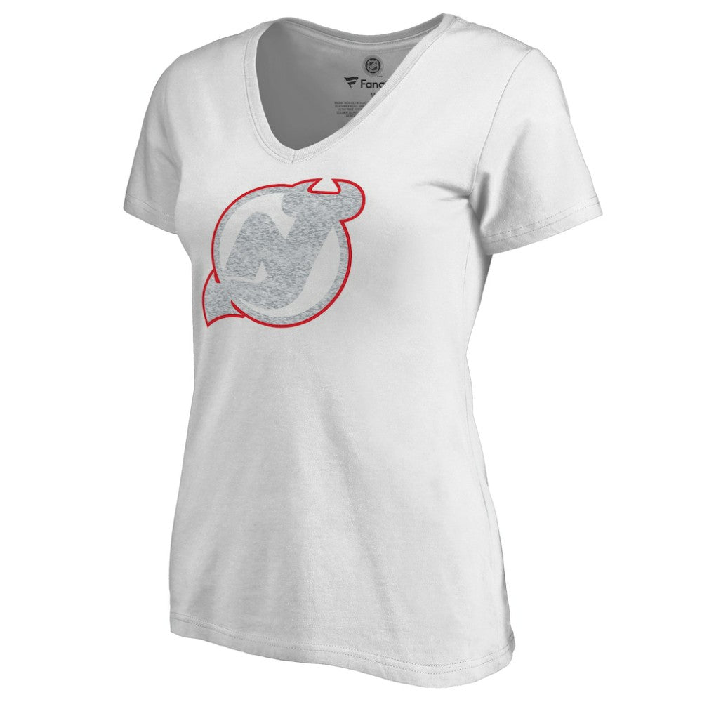New Jersey Devils Women's Whiteout V-Neck T-Shirt
