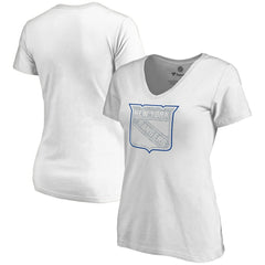 New York Rangers Women's Whiteout V-Neck T-Shirt