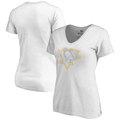 Pittsburgh Penguins Women's Whiteout V-Neck T-Shirt