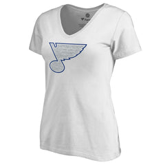 St. Louis Blues Women's Whiteout V-Neck T-Shirt