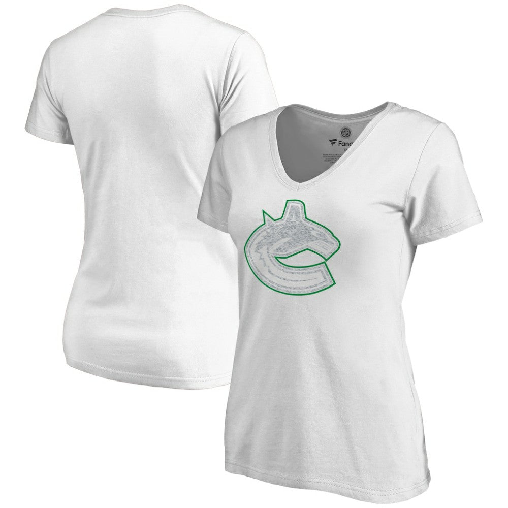 Vancouver Canucks Women's Whiteout V-Neck T-Shirt