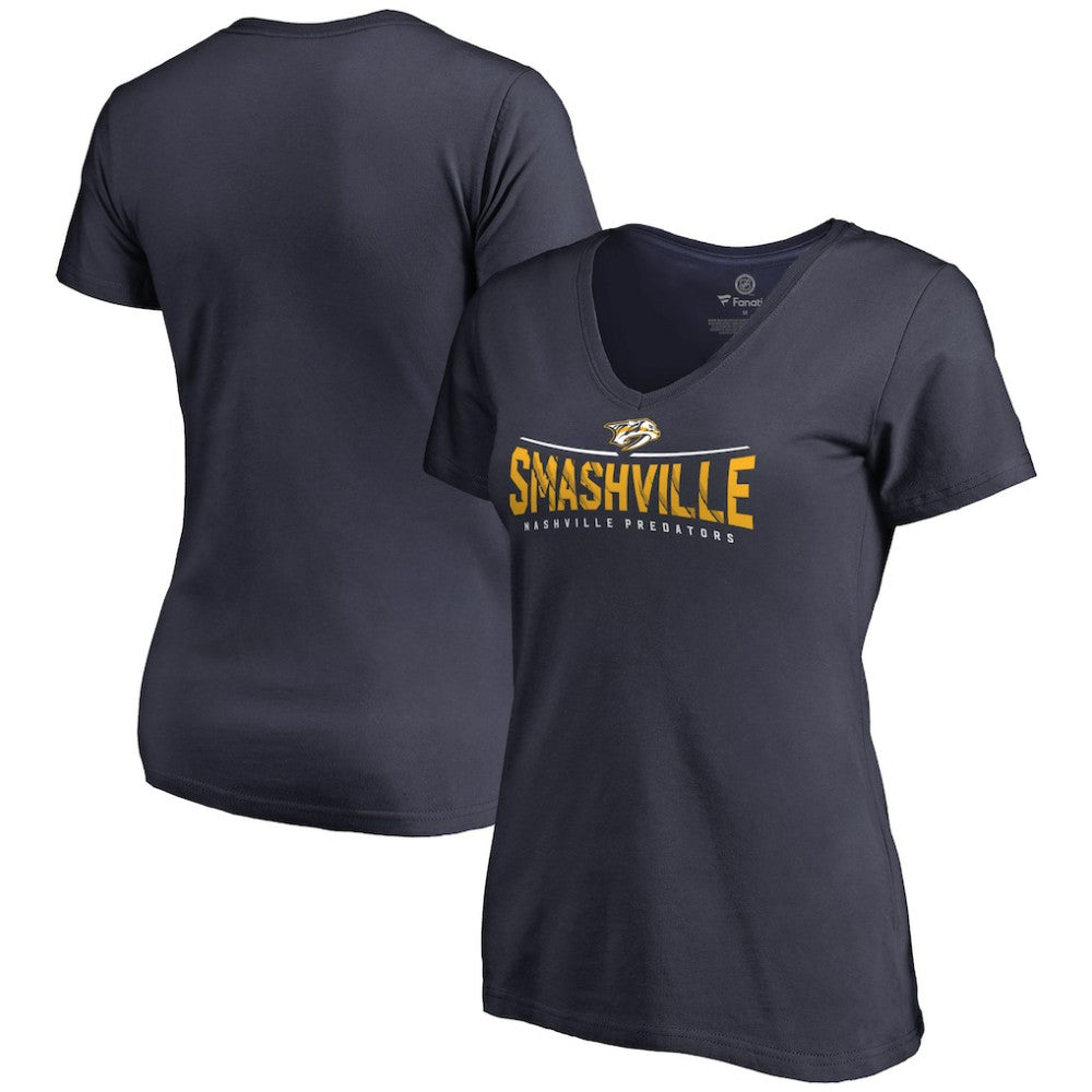 Nashville Predators Women's Hometown Collection Smashville V-Neck T-Shirt