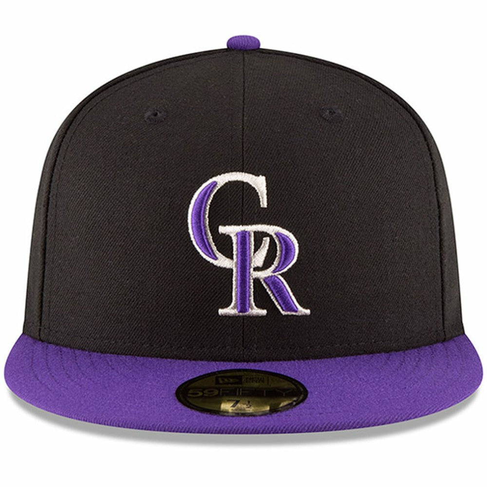 Colorado Rockies Authentic Collection ON Field 59FIFTY Structured Hat - Black/Purple | New Era