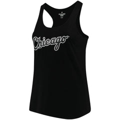 Chicago White Sox Soft as a Grape Women's Plus Size Swing for the Fences Racerback Tank Top - Black