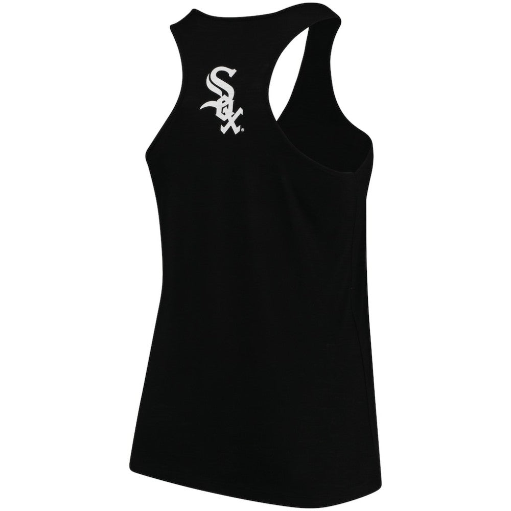 Chicago White Sox Soft as a Grape Women's Plus Size Swing for the Fences Racerback Tank Top - Black