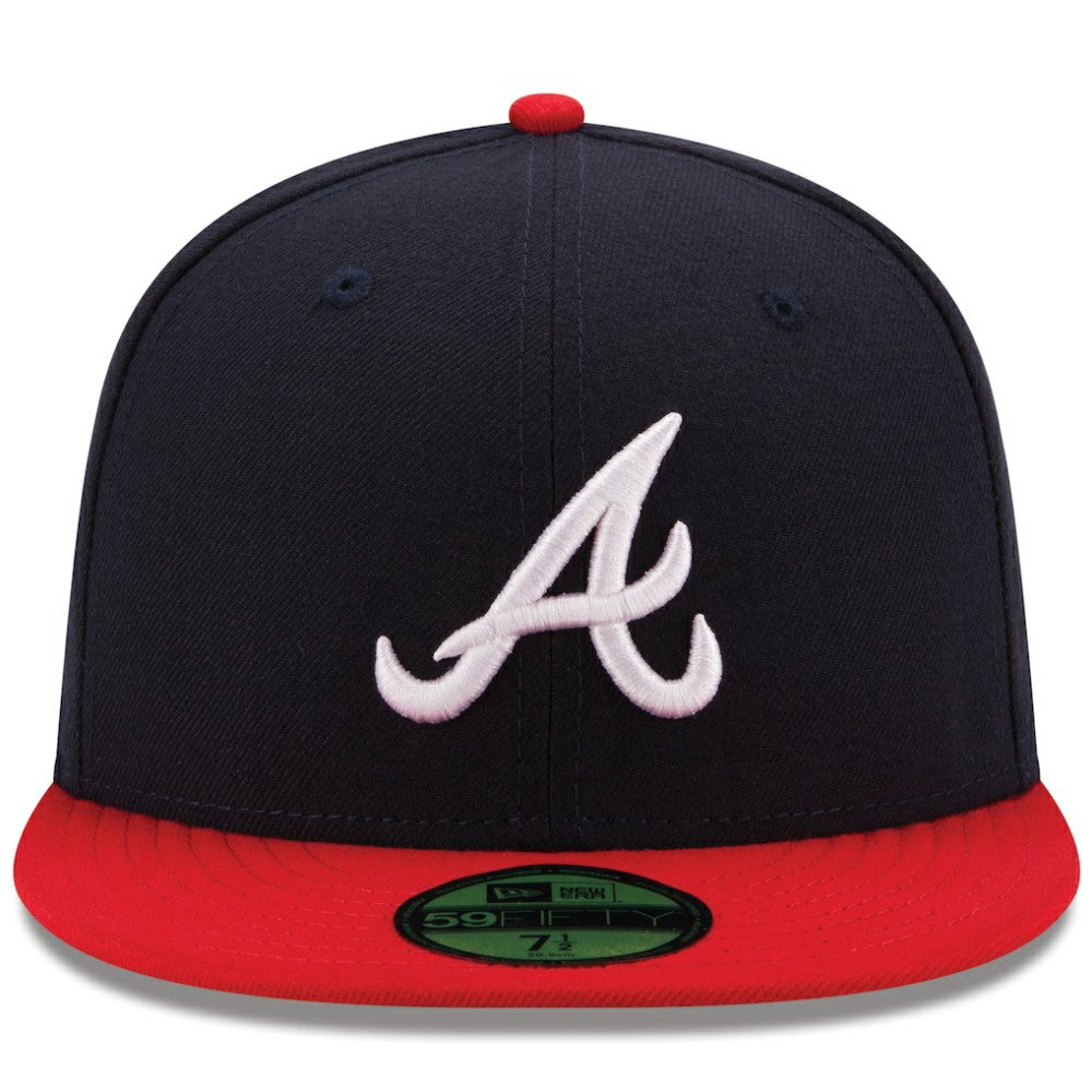 Atlanta Braves Home Authentic Collection On-Field 59FIFTY Fitted Hat - Navy/Red | New Era
