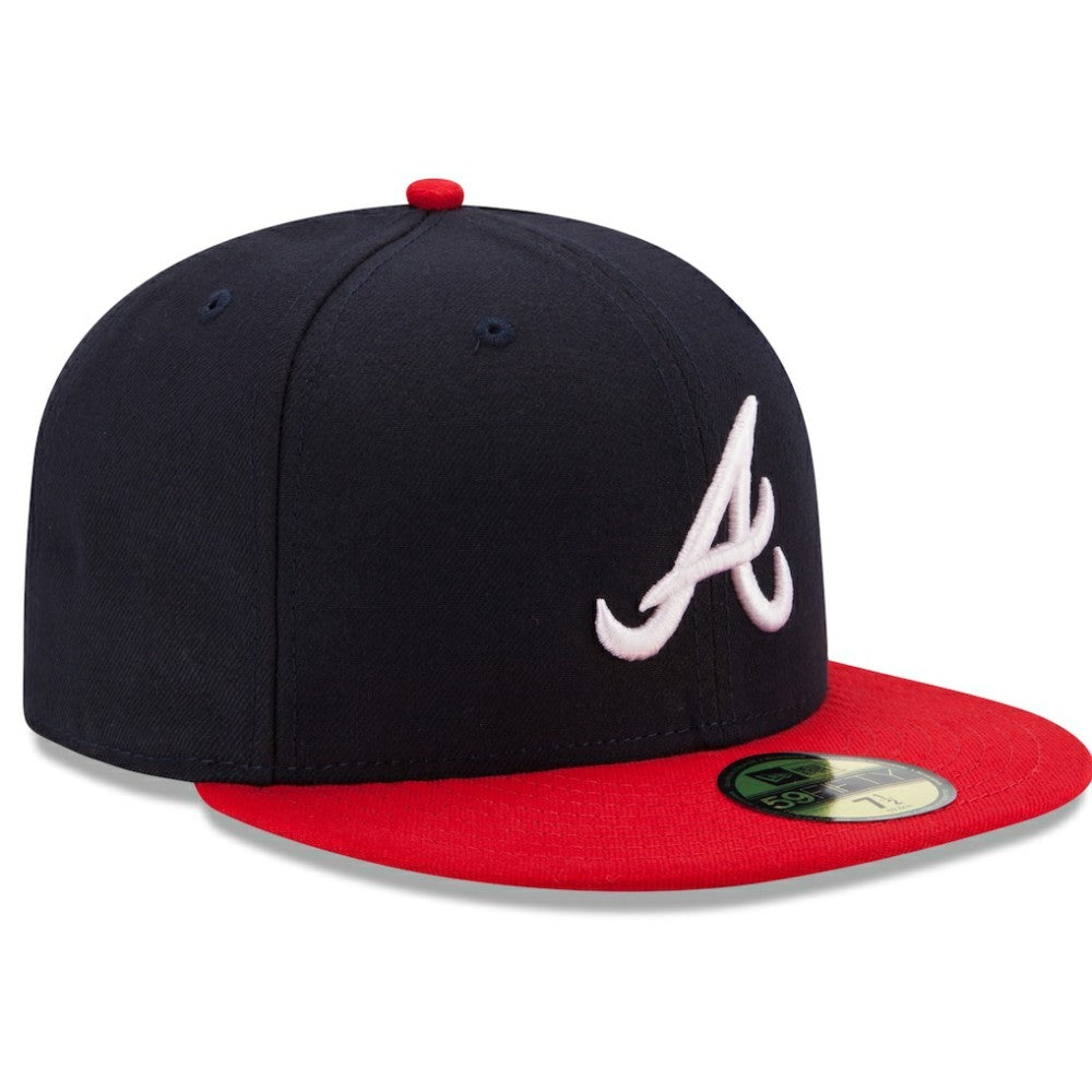 Atlanta Braves Home Authentic Collection On-Field 59FIFTY Fitted Hat - Navy/Red | New Era