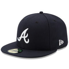 Atlanta Braves Road Authentic Collection On-Field 59FIFTY Fitted Hat - Navy | New Era