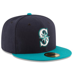 Seattle Mariners Alternate Authentic Collection On Field 59FIFTY Fitted Hat - Navy/Teal | New Era