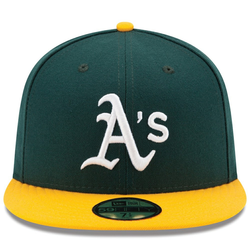 Athletics Home Authentic Collection On-Field 59FIFTY Fitted Hat - Green/Yellow | New Era