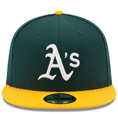 Athletics Home Authentic Collection On-Field 59FIFTY Fitted Hat - Green/Yellow | New Era
