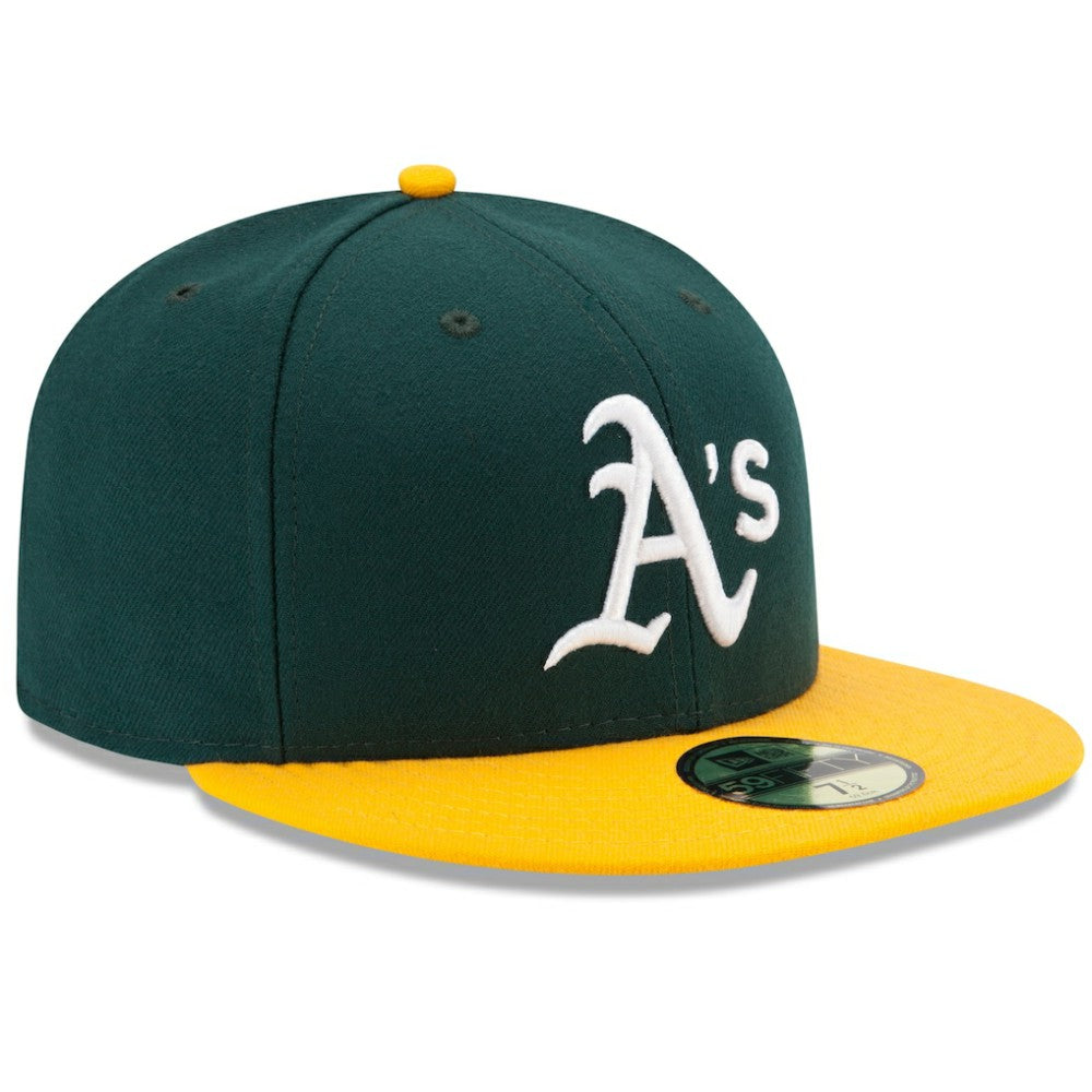 Athletics Home Authentic Collection On-Field 59FIFTY Fitted Hat - Green/Yellow | New Era