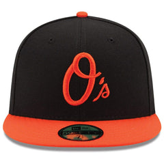 Baltimore Orioles Alternate Authentic Collection On Field 59FIFTY Performance Fitted Hat - Black/Orange | New Era