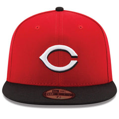 Cincinnati Reds Road Authentic Collection On-Field 59FIFTY Fitted Hat - Red/Black | New Era