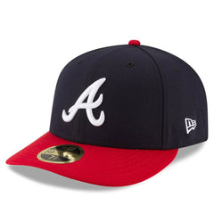 Atlanta Braves Home Authentic Collection On-Field Low Profile 59FIFTY Fitted Hat - Navy/Red | New Era