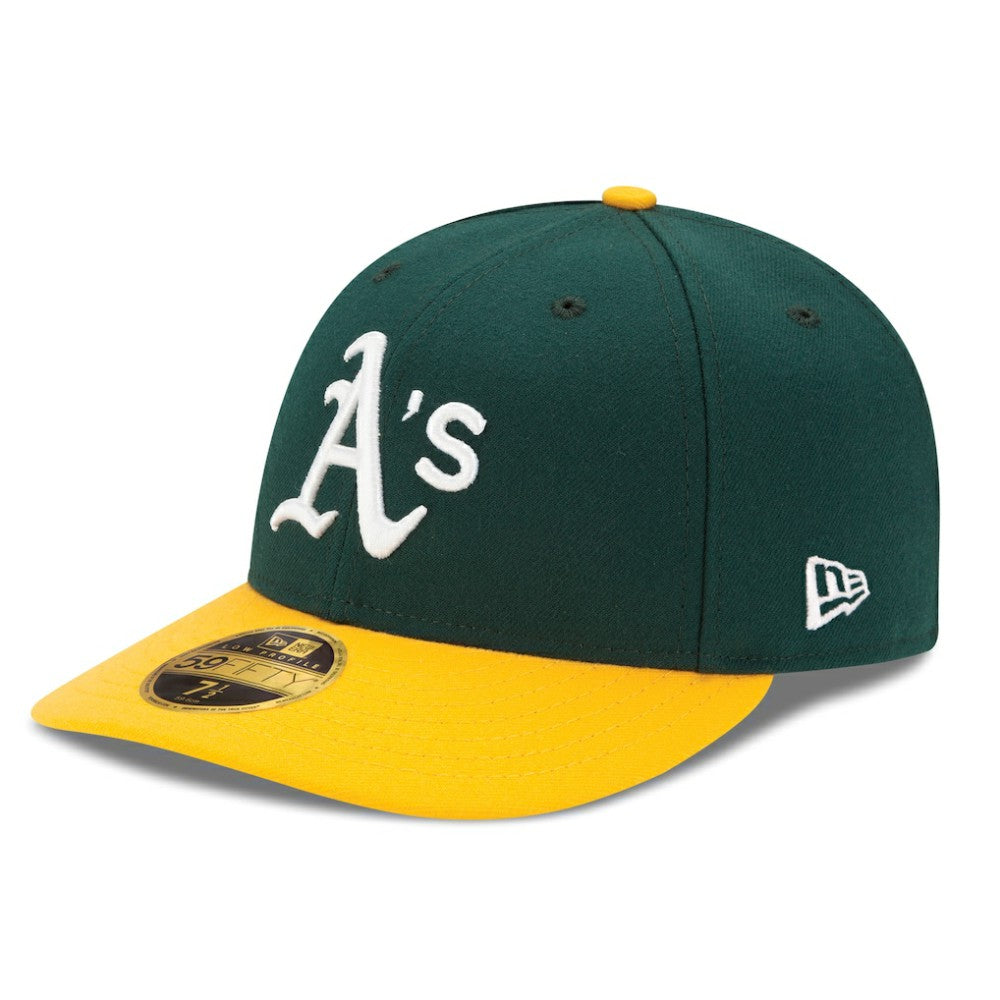 Athletics Home Authentic Collection On-Field Low Profile 59FIFTY Fitted Hat - Green/Yellow | New Era