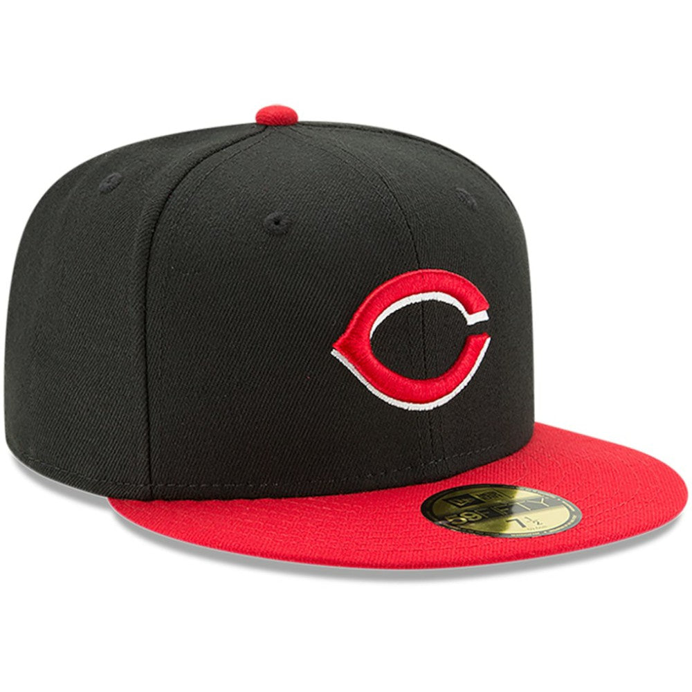Cincinnati Reds Alternate Authentic Collection On-Field 59FIFTY Fitted Hat - Black/Red | New Era