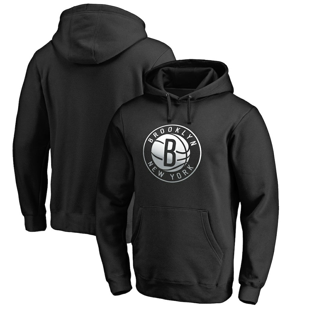 Brooklyn Nets Gradient Logo Pullover Hoodie - Black sale