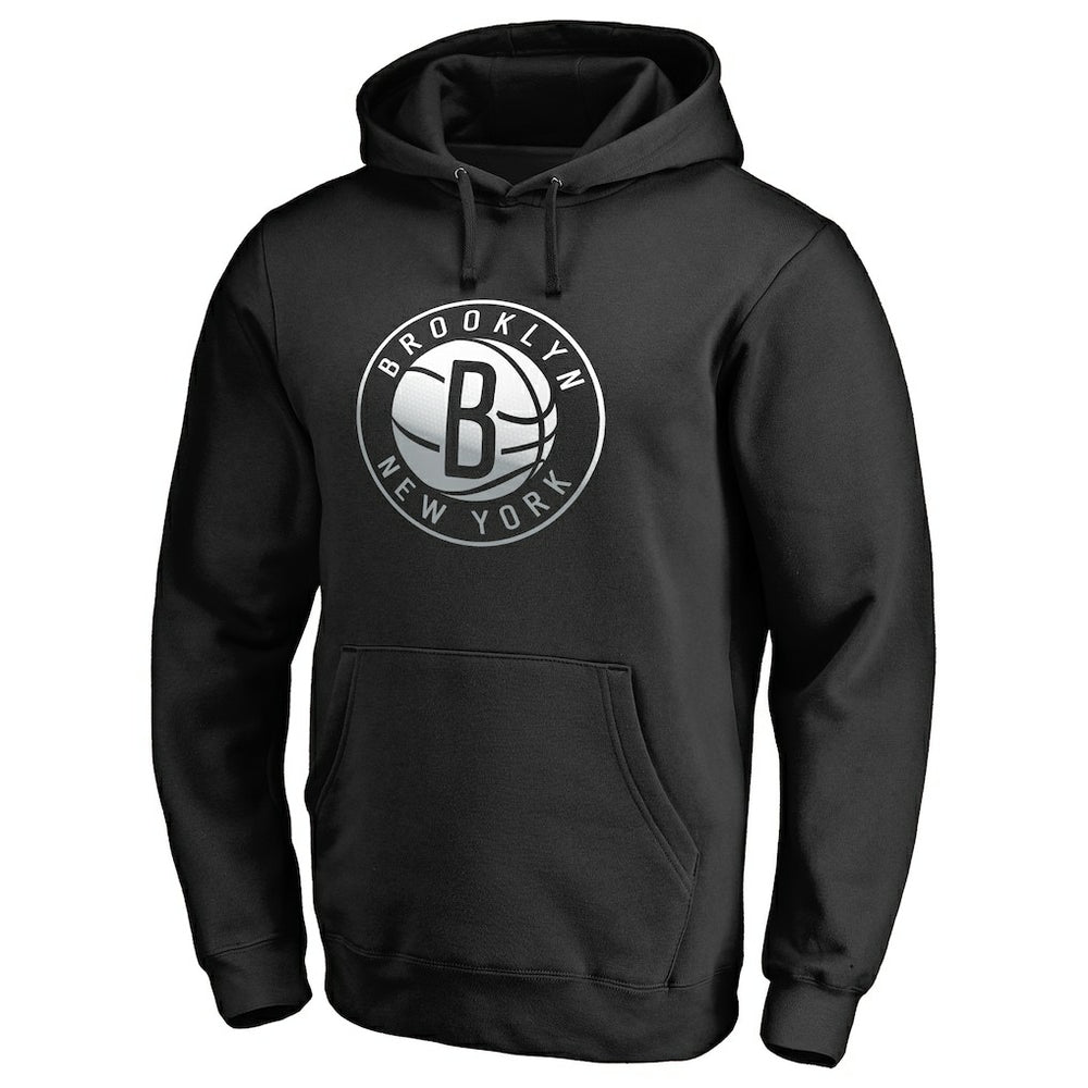 Brooklyn Nets Gradient Logo Pullover Hoodie - Black sale