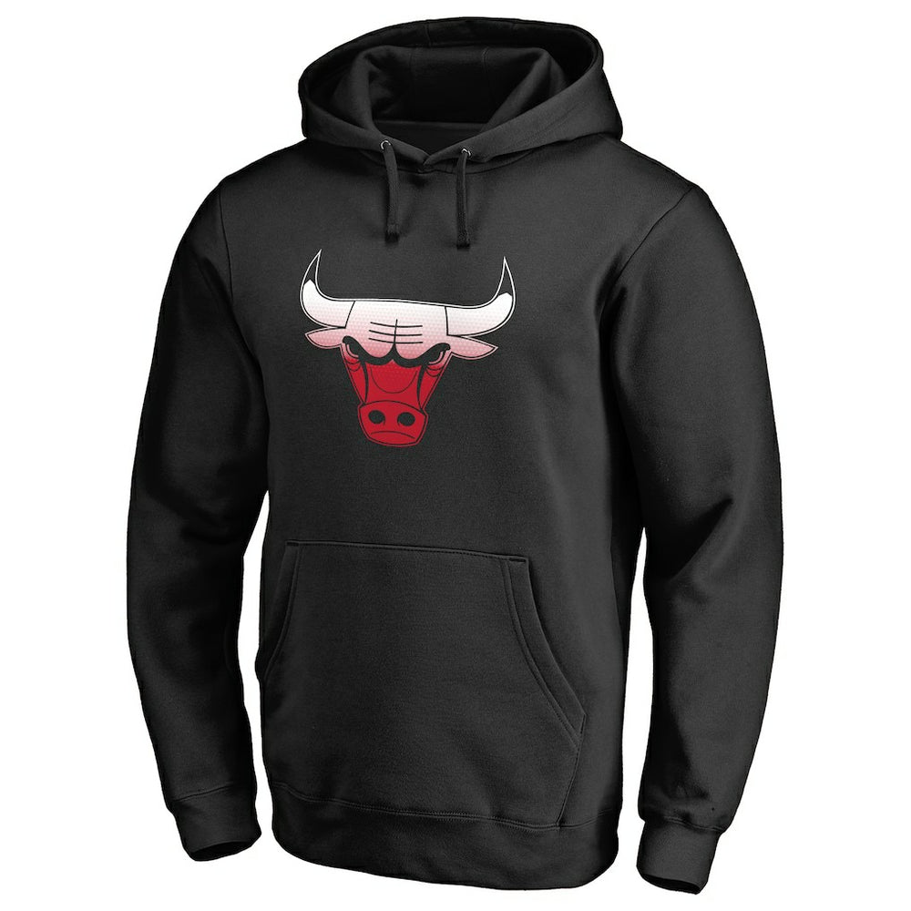 Chicago Bulls Gradient Logo Pullover Hoodie - Black cheap