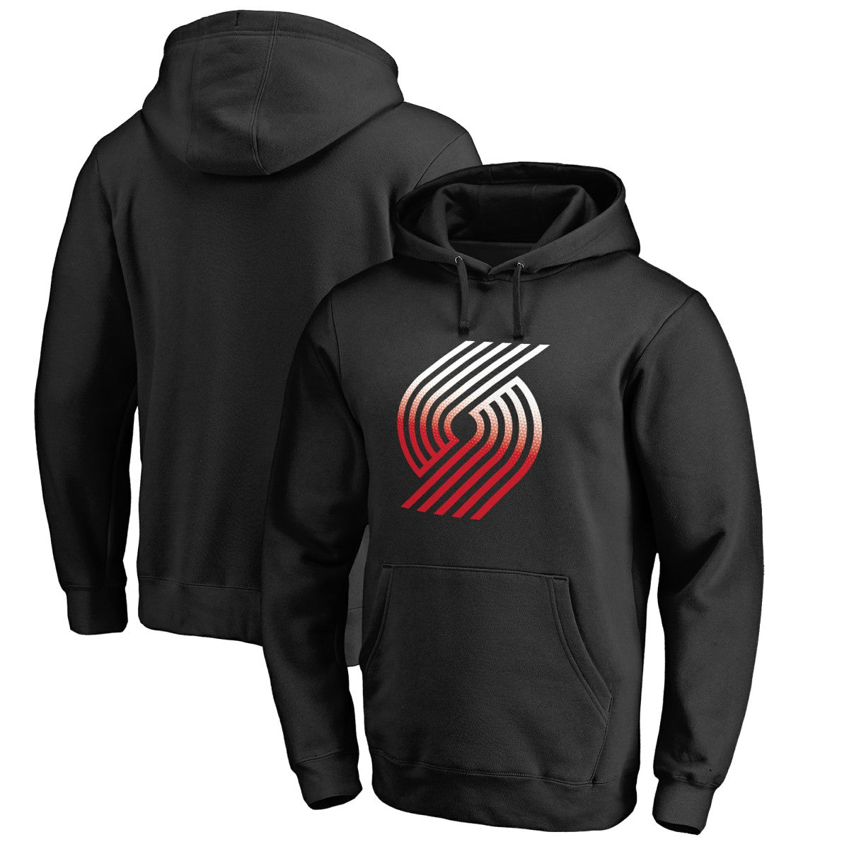 Portland Trail Blazers Gradient Logo Pullover Hoodie - Black cheap