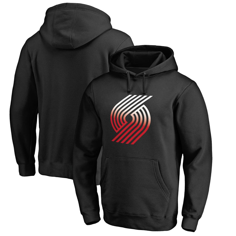 Portland Trail Blazers Gradient Logo Pullover Hoodie - Black cheap