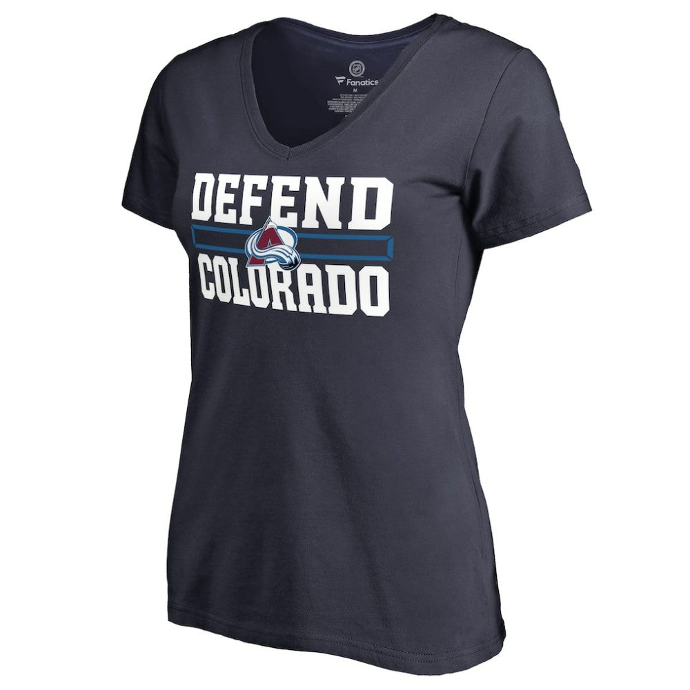 Colorado Avalanche Women's Hometown Collection Defend V-Neck T-Shirt
