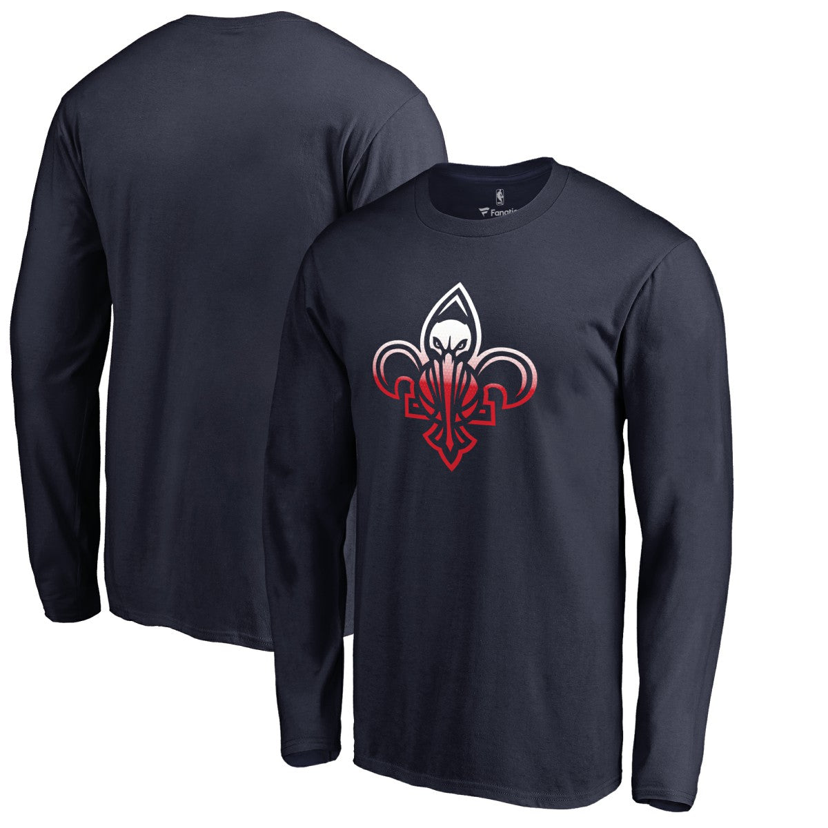 New Orleans Pelicans Gradient Logo Long Sleeve T-Shirt - Navy shop