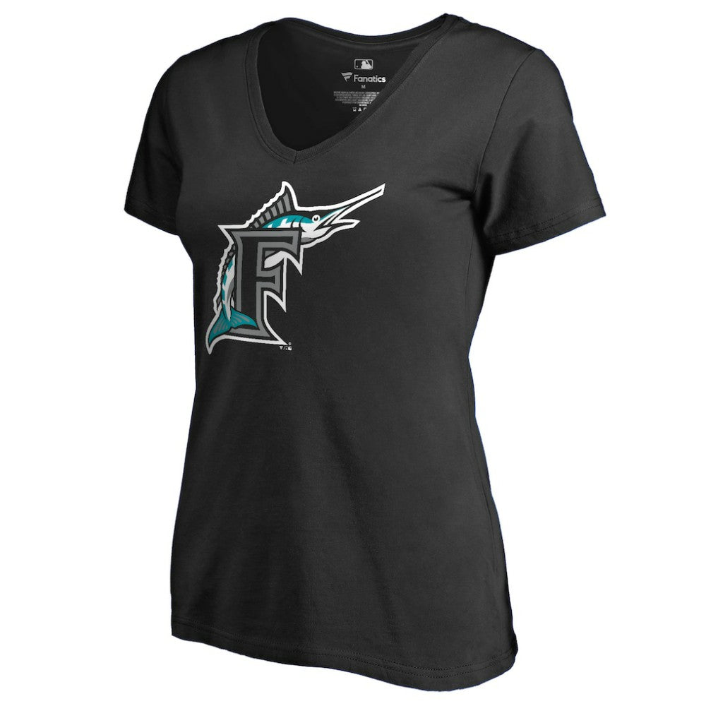 Miami Marlins Women's Cooperstown Collection Forbes T-Shirt - Black