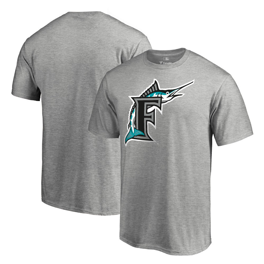 Miami Marlins Cooperstown Collection Forbes T-Shirt - Ash