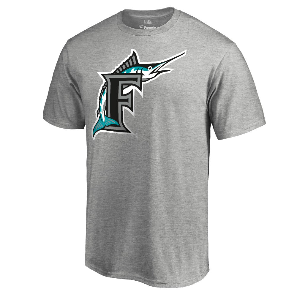 Miami Marlins Cooperstown Collection Forbes T-Shirt - Ash