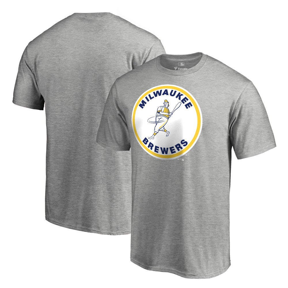Milwaukee Brewers Cooperstown Collection Forbes T-Shirt - Ash