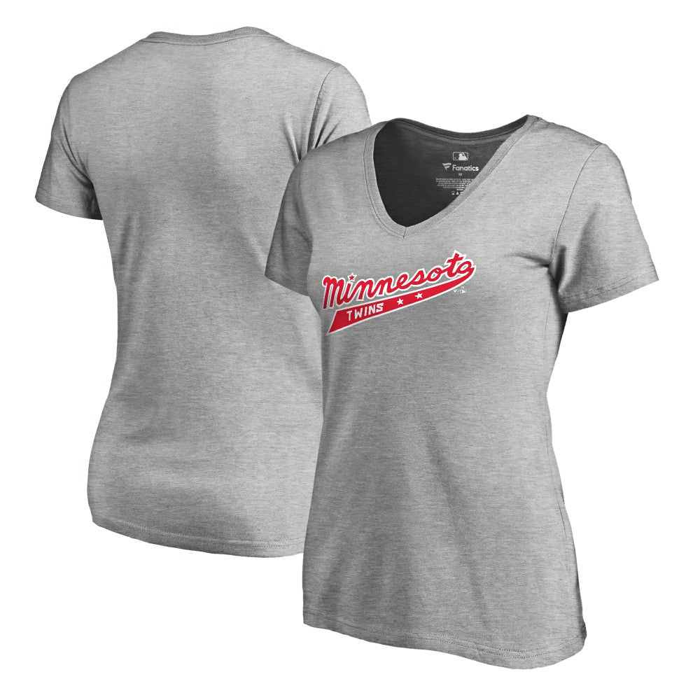 Minnesota Twins Women's Cooperstown Collection Forbes T-Shirt - Ash