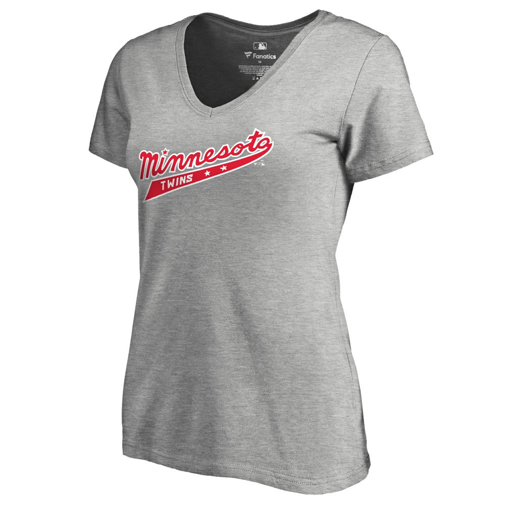 Minnesota Twins Women's Cooperstown Collection Forbes T-Shirt - Ash