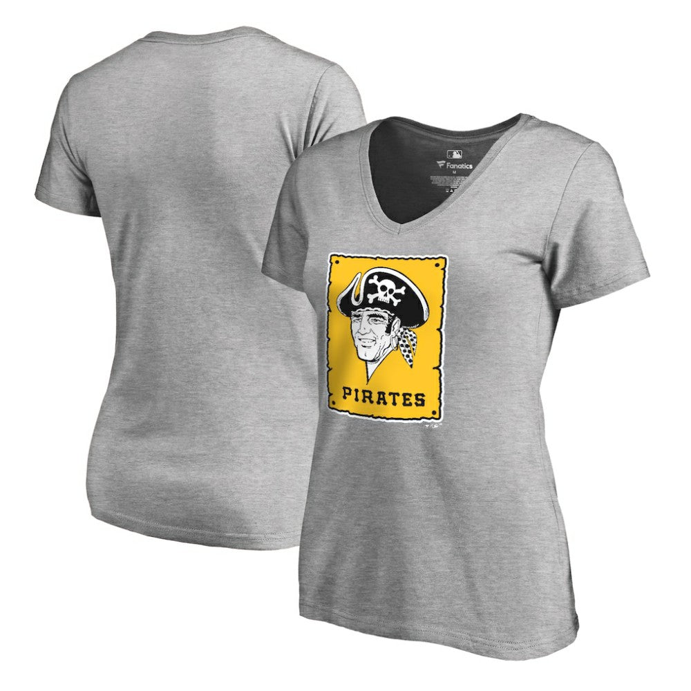 Pittsburgh Pirates Women's Cooperstown Collection Forbes T-Shirt - Ash