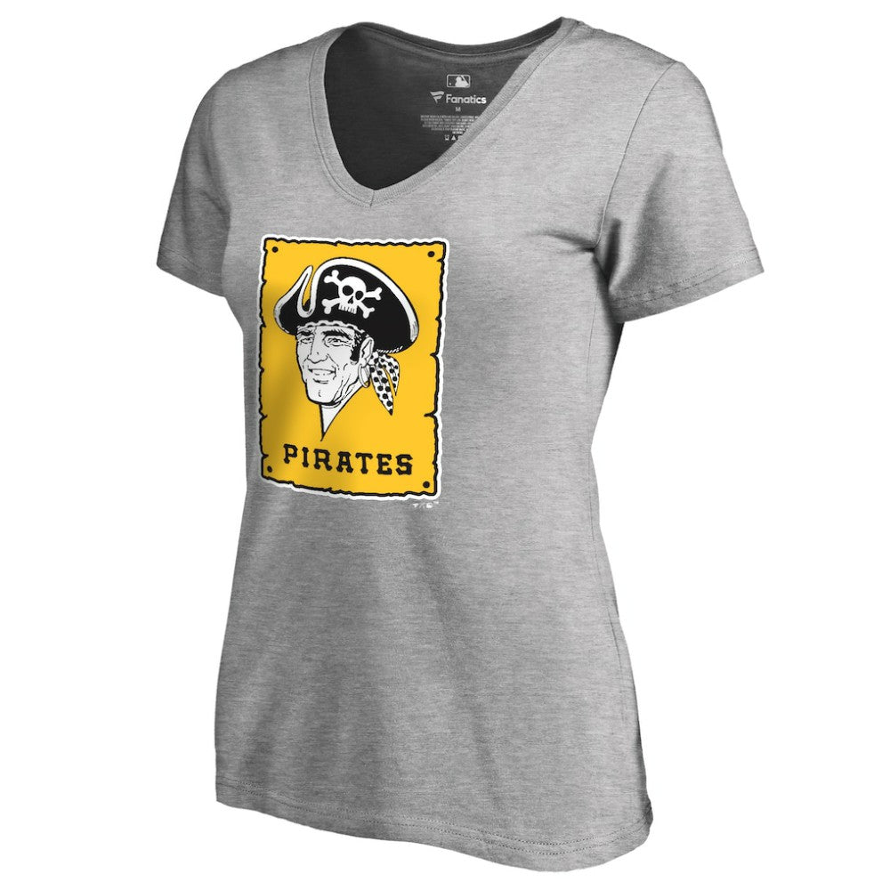 Pittsburgh Pirates Women's Cooperstown Collection Forbes T-Shirt - Ash