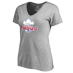 Texas Rangers Women's Cooperstown Collection Forbes T-Shirt - Ash