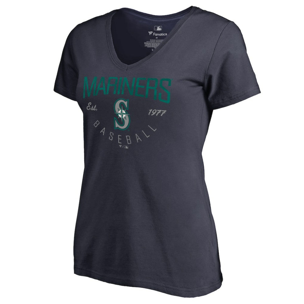 Seattle Mariners Women's Live For It V-Neck T-Shirt - Navy