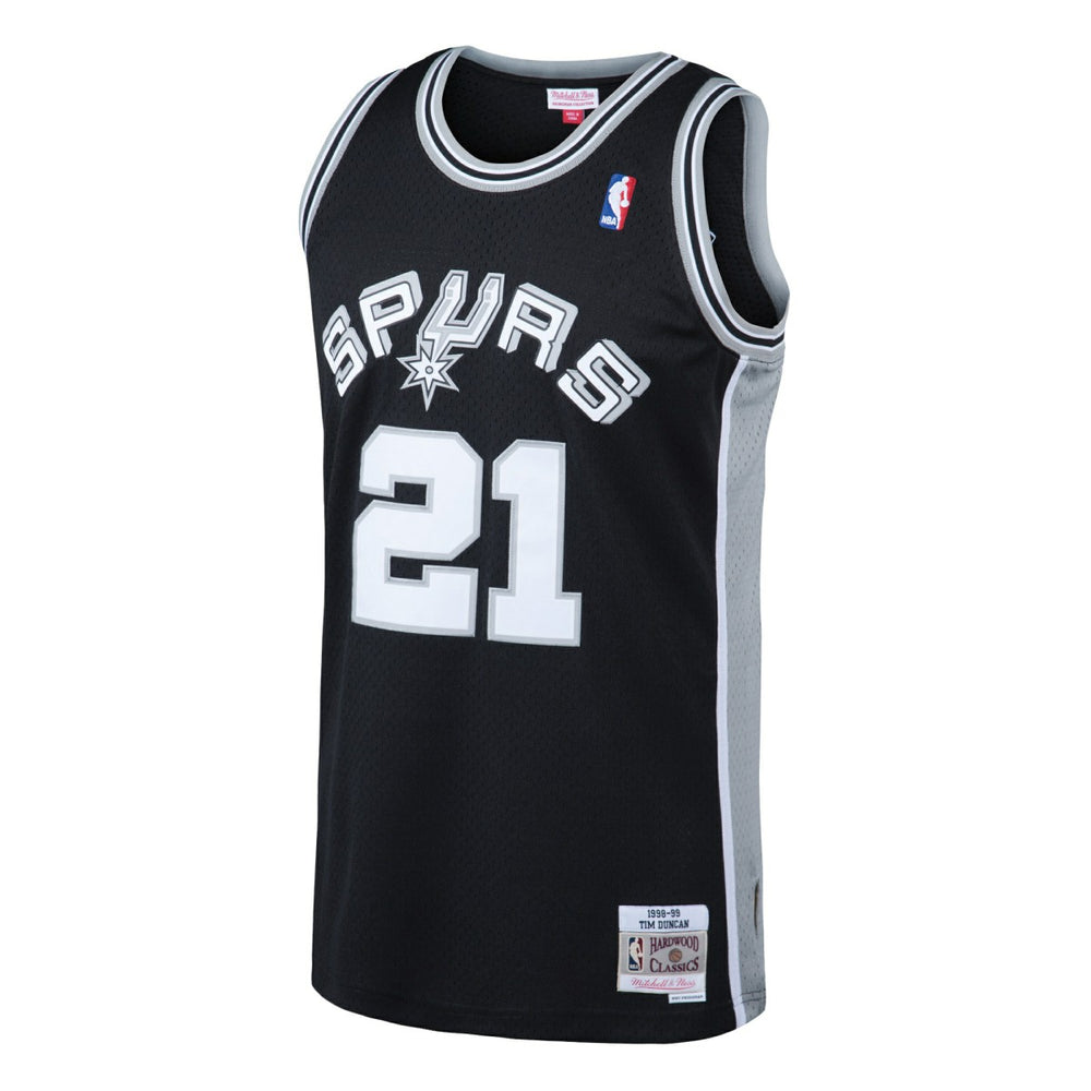 Tim Duncan San Antonio Spurs 1998/99 Hardwood Classics Swingman Jersey - Black | Mitchell & Ness for sale