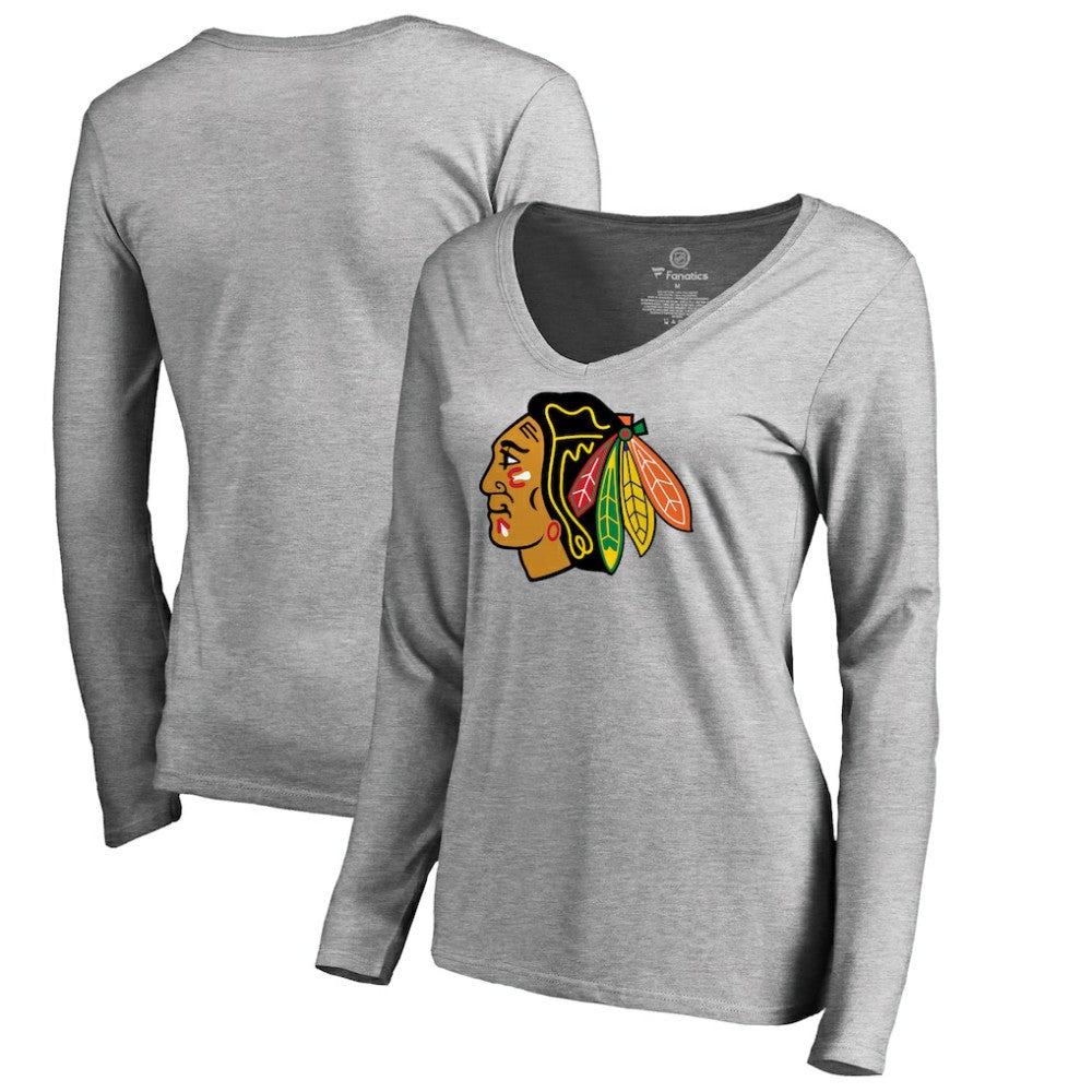 Chicago Blackhawks Women's Primary Logo Long Sleeve T-Shirt