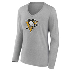 Pittsburgh Penguins Women's Primary Logo Long Sleeve T-Shirt