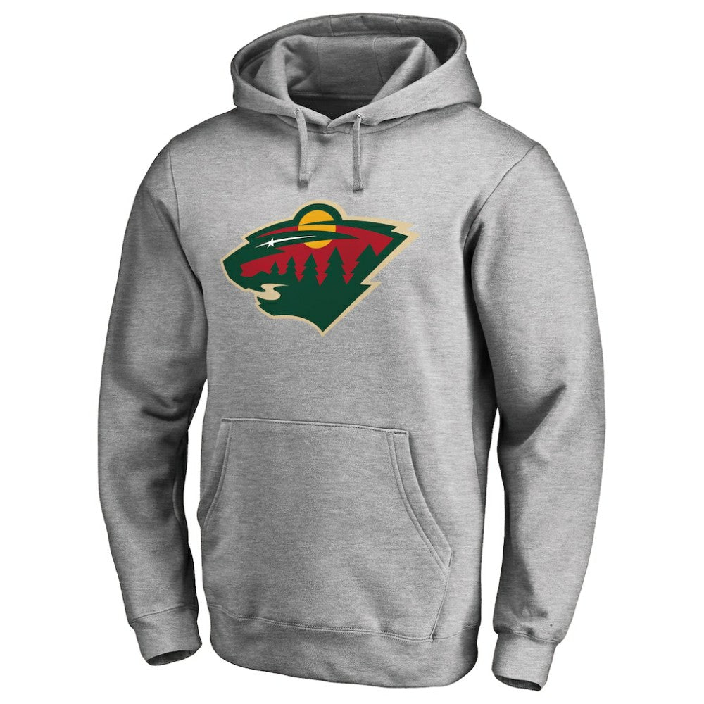 Minnesota Wild Primary Team Logo Fleece Fitted Pullover Hoodie