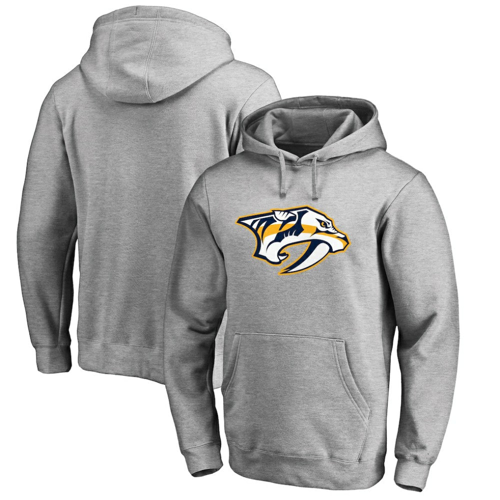 Nashville Predators Primary Team Logo Fleece Fitted Pullover Hoodie