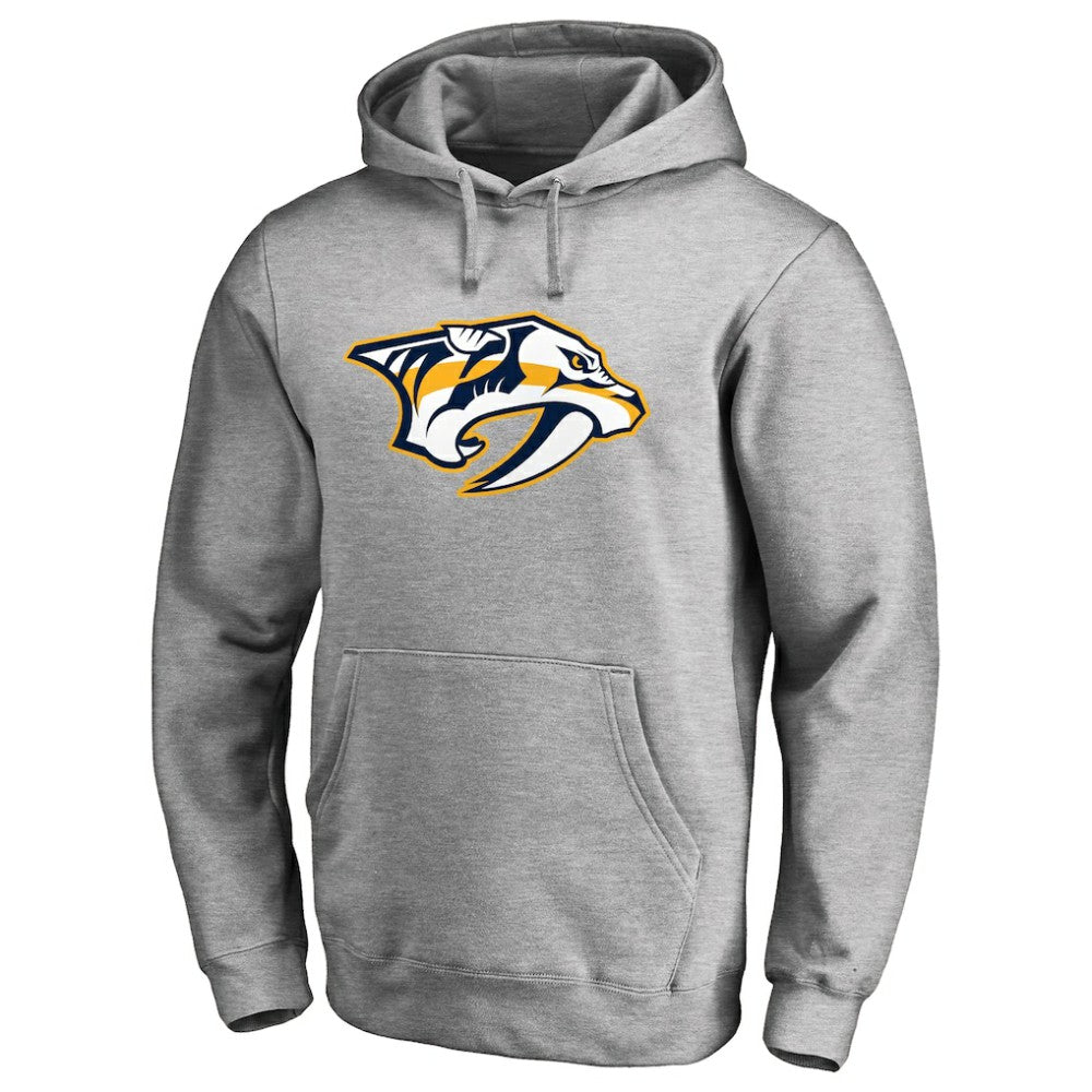 Nashville Predators Primary Team Logo Fleece Fitted Pullover Hoodie