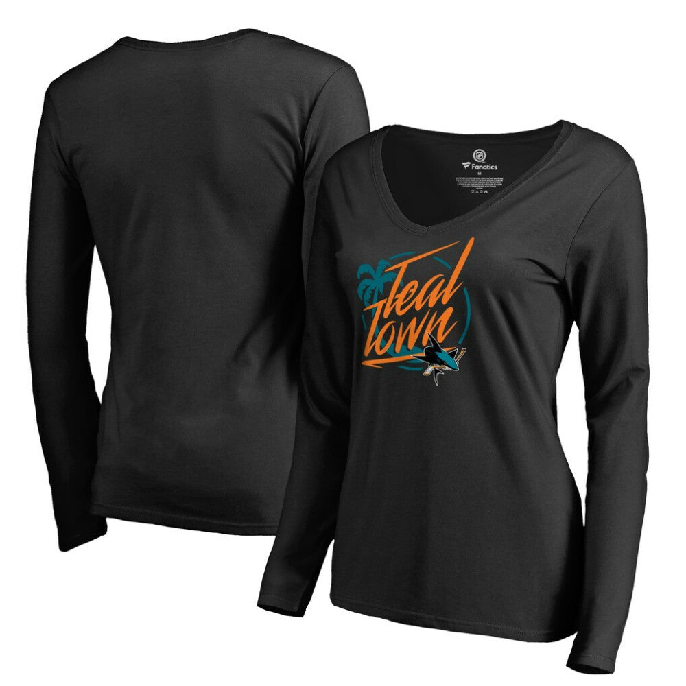 San Jose Sharks Women's Hometown Collection City of Teal Long Sleeve T-Shirt